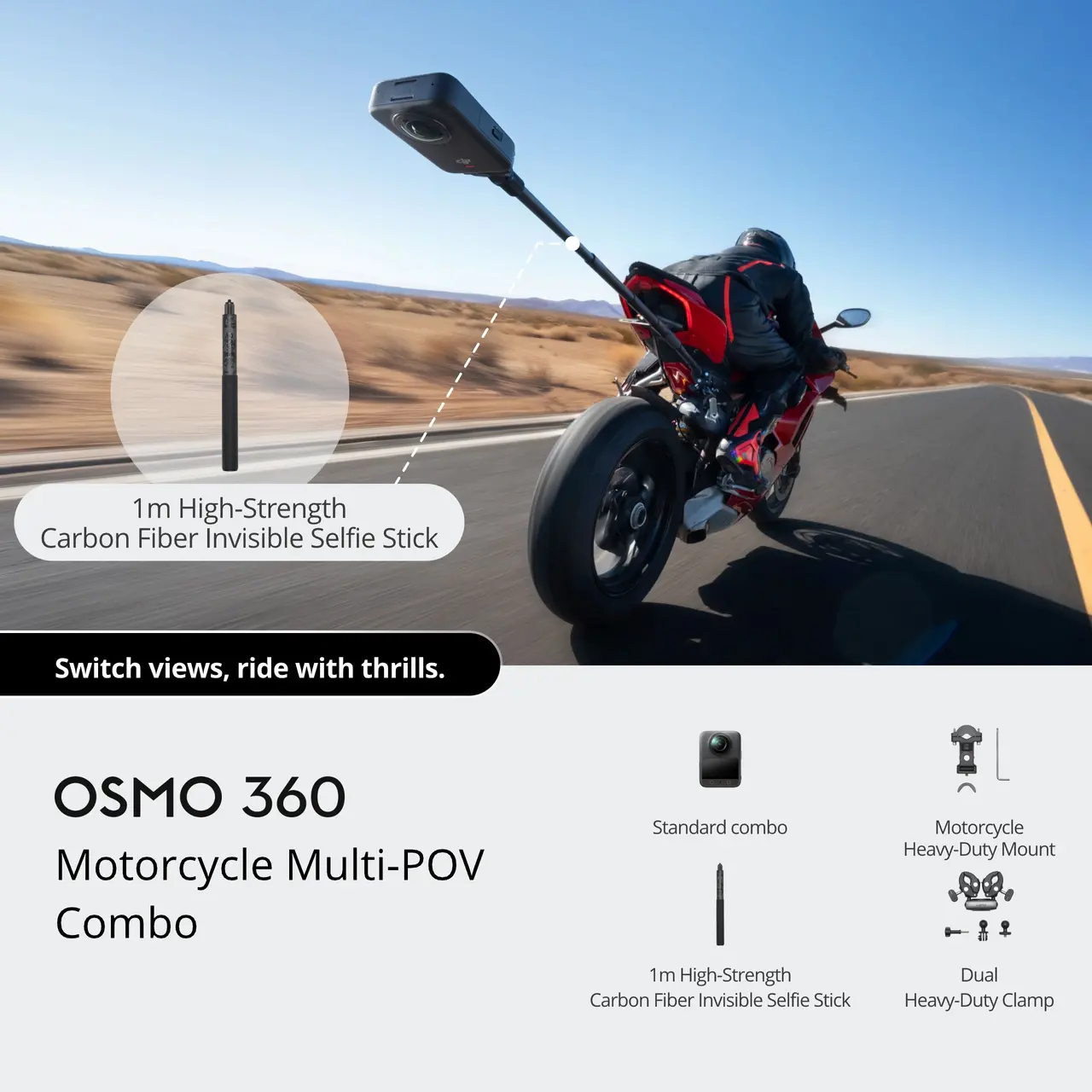 Osmo 360 Motorcycle Multi-POV Combo